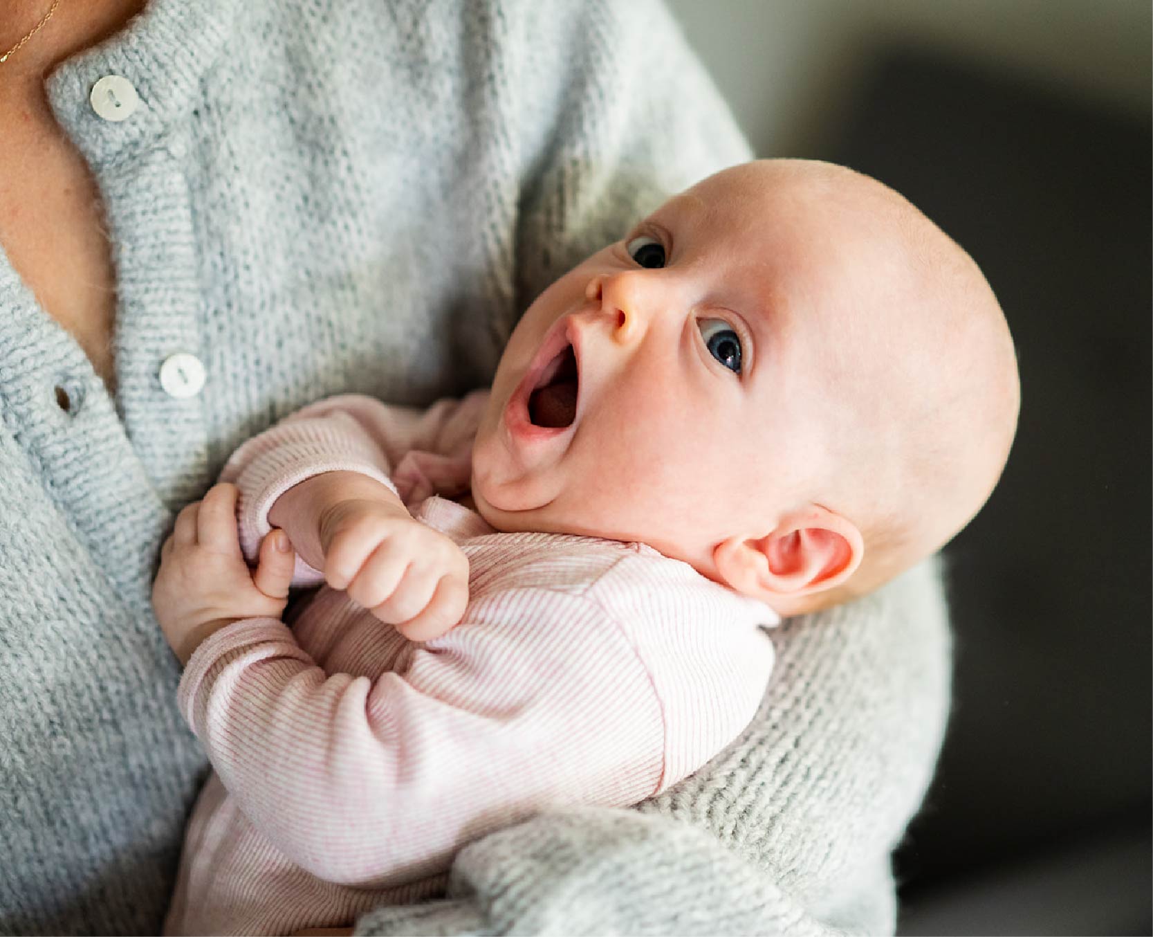 Image of baby yawning